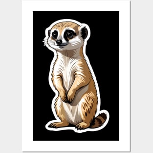 Meerkat Cute Illustration Posters and Art